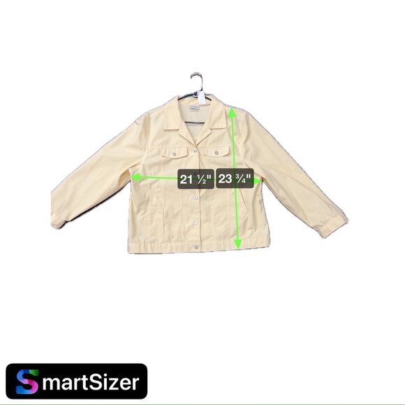 Koret Francisca Womens Yellow Button Up Collared Jacket SZ 16W - Picture 6 of 7